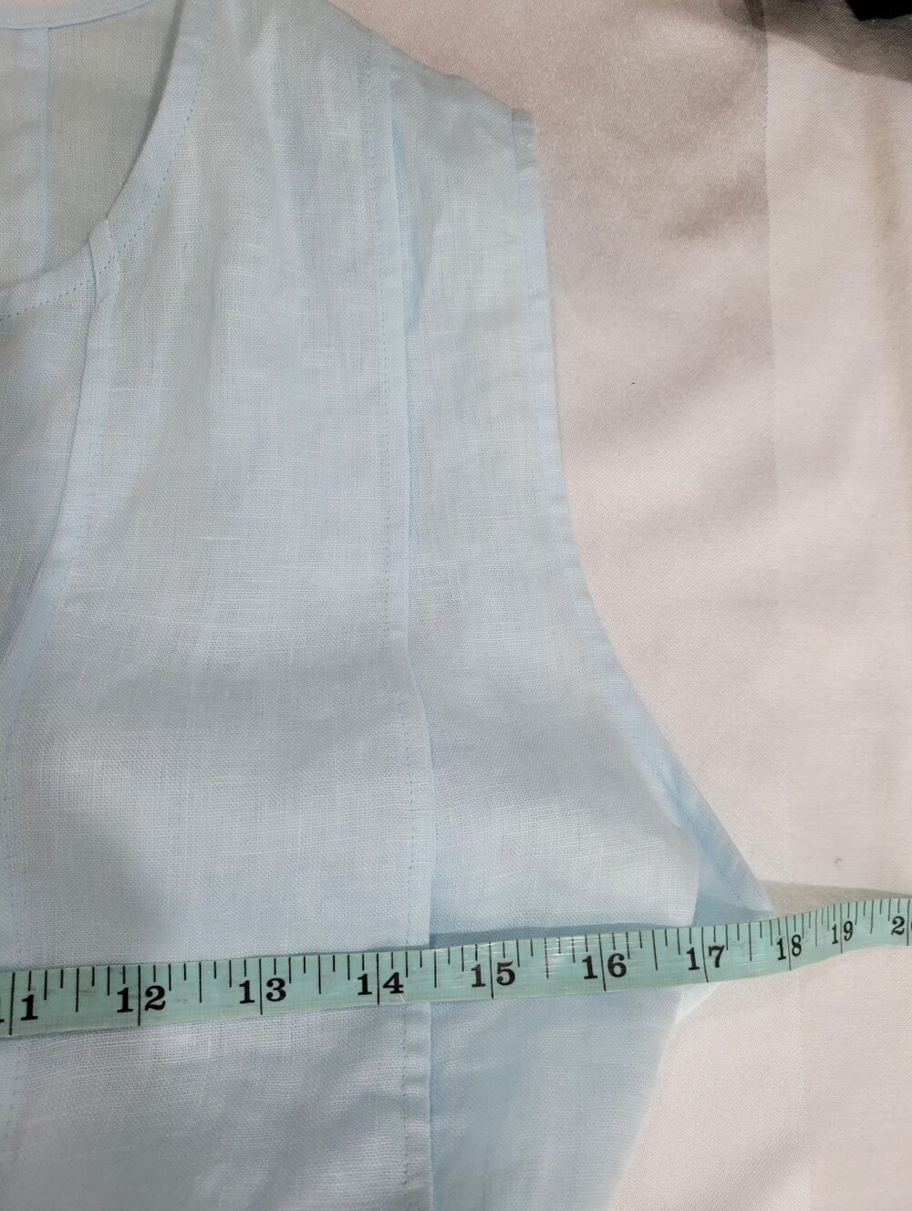 J Crew Seamed linen dress with removable belt CA671 Size S Light Blue Lined - Picture 5 of 6